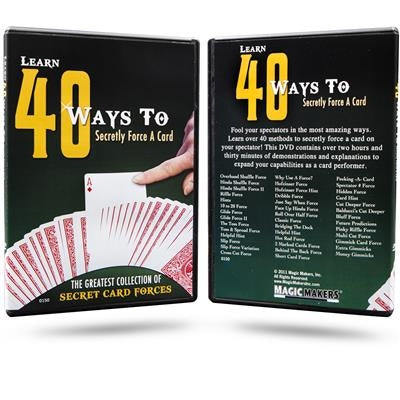 Learn 40 Ways to Secretly Force a Card - DVD - Brain Spice