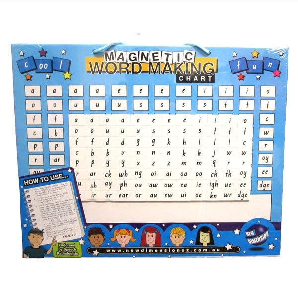 Magnetic Word Making Chart - Brain Spice
