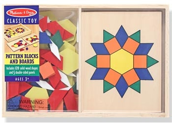 Pattern Blocks and Boards 120pc - Brain Spice