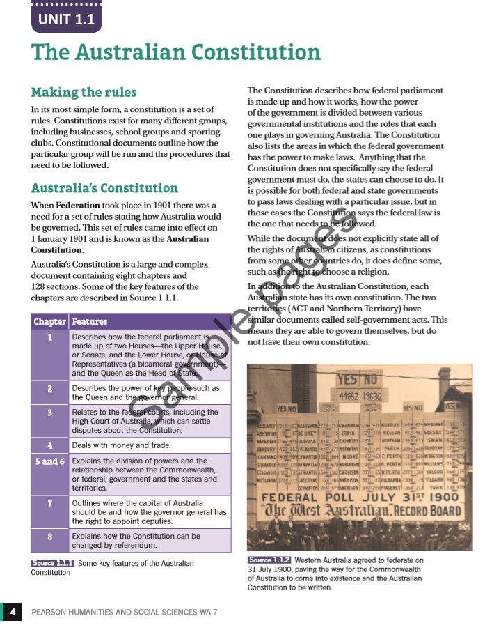 Humanities and Social Sciences - WA 1st Edition - Brain Spice
