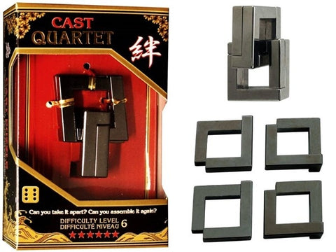 Quartet L6 - Huzzle Cast Puzzle - Brain Spice