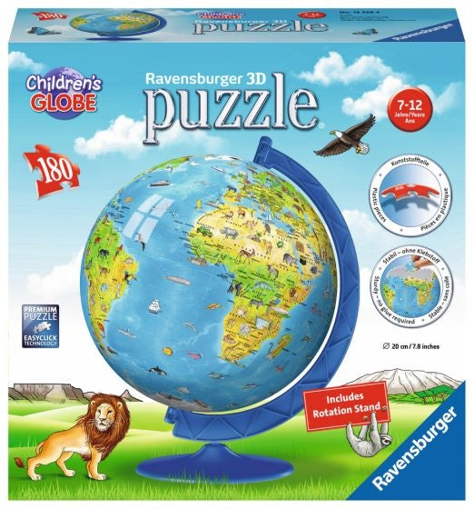 Childrens Globe PuzzleBall & Stand 180pc - Brain Spice