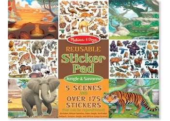 Reusable Sticker Pad - Jungle and Savanna - Brain Spice