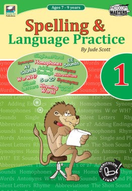 Spelling and Language Practice Book - Brain Spice