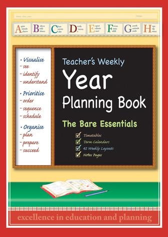 Teachers Weekly Bare Essentials Planner - Brain Spice