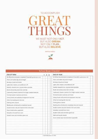 Teachers Weekly Planner - Brain Spice