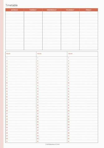 Teachers Weekly Planner - Brain Spice