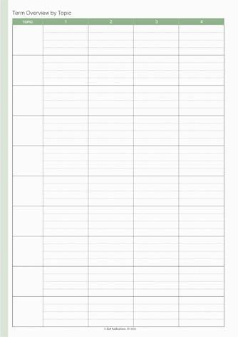 Teachers Weekly Planner - Brain Spice