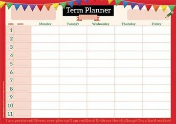 Term Planning Poster, Bright - Brain Spice